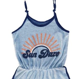 Tiny whales girls terry romper